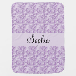 Purple Camouflage Baby Blanket