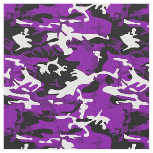 purple camouflage black white camo fabric