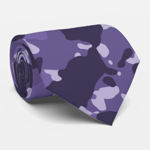 Purple Camouflage Camo Neck Tie