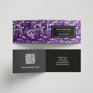 Purple Camouflage, Camouflage, Military, Army Business Card