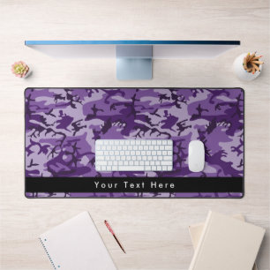 Purple Camouflage, Camouflage, Military, Army Desk Mat