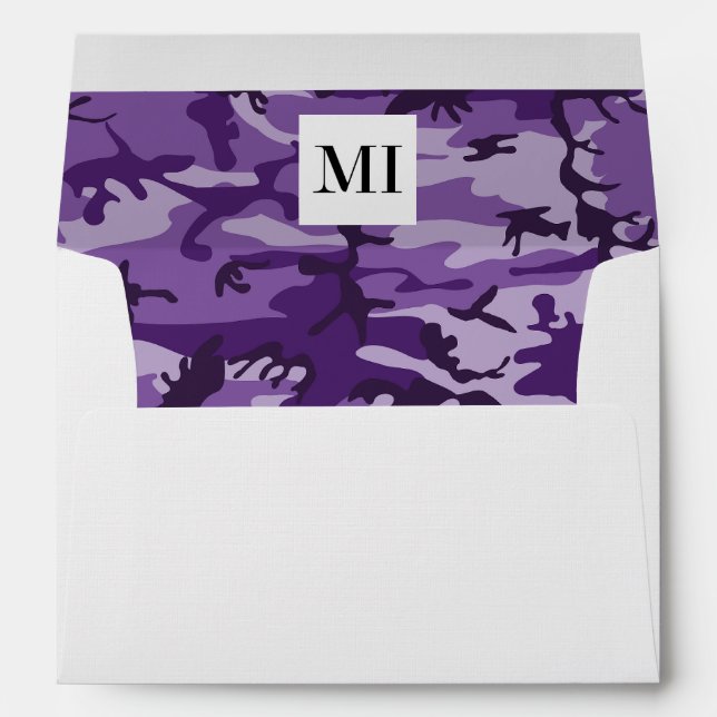 Purple Camouflage, Camouflage, Military, Army Envelope (Back (Bottom))