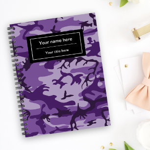 Purple Camouflage, Camouflage, Military, Army Notebook