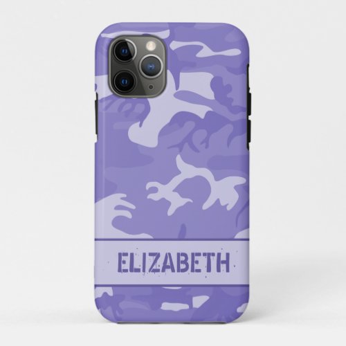 Purple Camouflage iPhone 11 Pro Case