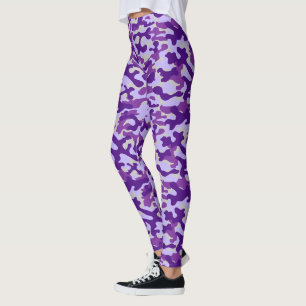 Purple Camouflage Leggings