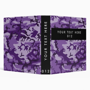 Purple Camouflage, Military, Army 3 Ring Binder