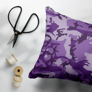 Purple Camouflage, Military, Army Accent Pillow