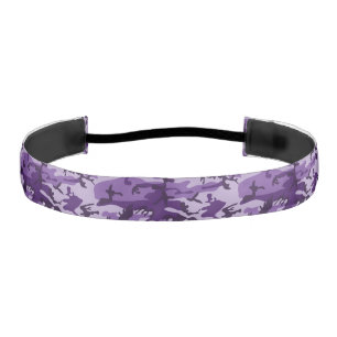 Purple Camouflage, Military, Army Athletic Headband