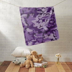 Purple Camouflage, Military, Army Baby Blanket