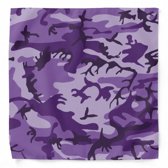 Purple Camouflage, Military, Army Bandana (Front)