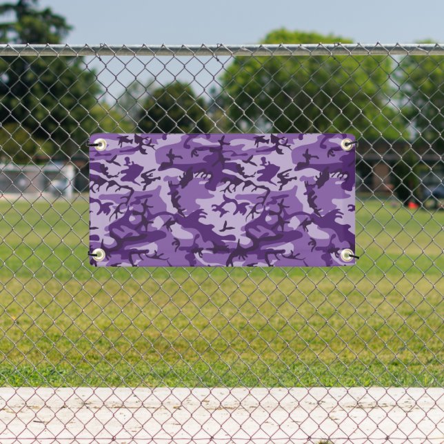 Purple Camouflage, Military, Army Banner (Insitu)