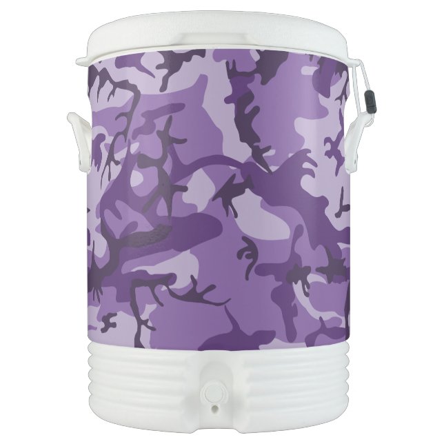 Purple Camouflage, Military, Army Beverage Cooler (Front)