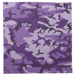 Purple Camouflage, Military, Army Cloth Napkin