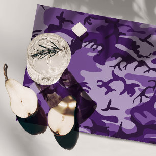 Purple Camouflage, Military, Army Cloth Placemat