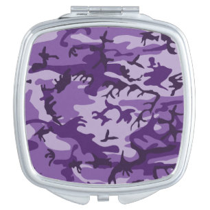 Purple Camouflage, Military, Army Compact Mirror