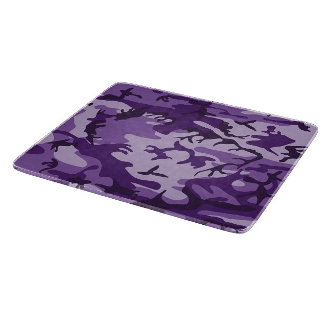 Purple Camouflage, Military, Army Cutting Board (Corner)