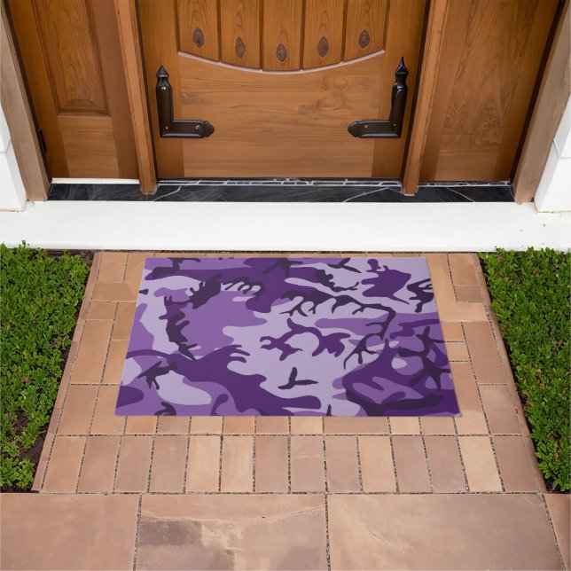 Purple Camouflage, Military, Army Doormat (Outdoor)
