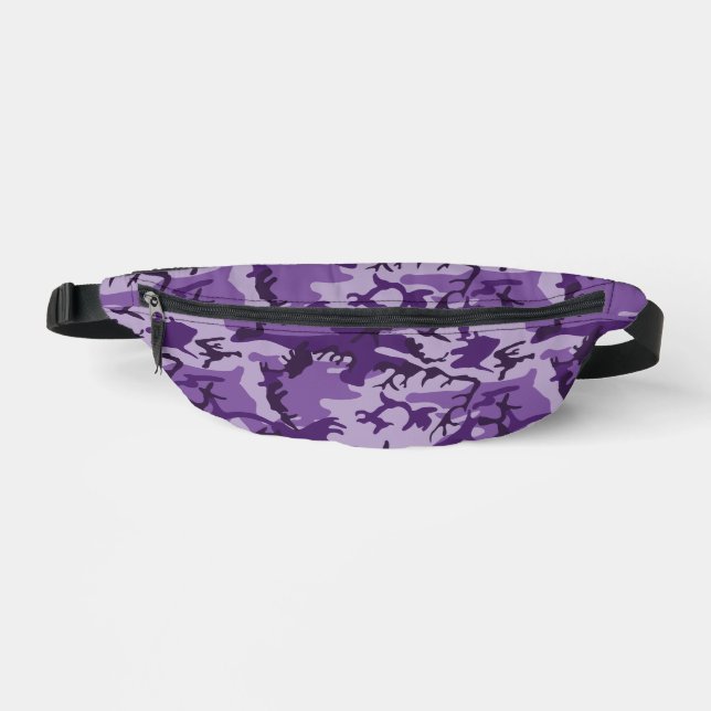 Purple Camouflage, Military, Army Fanny Pack (Front)