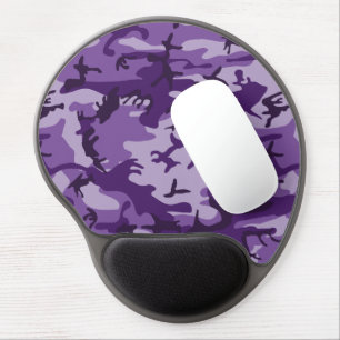 Purple Camouflage, Military, Army Gel Mouse Pad