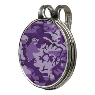 Purple Camouflage, Military, Army Golf Hat Clip