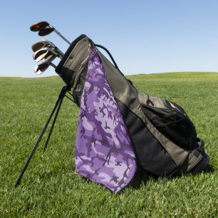 Purple Camouflage, Military, Army Golf Towel