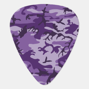 Purple Camouflage, Military, Army Guitar Pick
