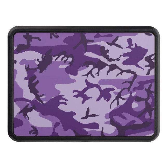 Purple Camouflage, Military, Army Hitch Cover (Front)