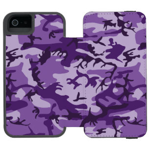 Purple Camouflage, Military, Army iPhone SE/5/5s Wallet Case