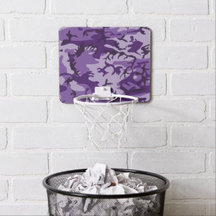 Purple Camouflage, Military, Army Mini Basketball Hoop