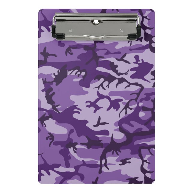 Purple Camouflage, Military, Army Mini Clipboard (Front)