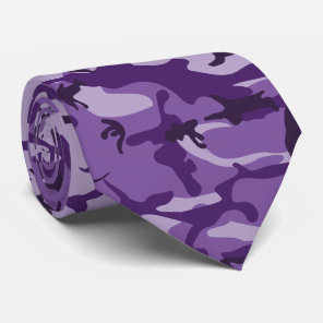 Purple Camouflage, Military, Army Neck Tie