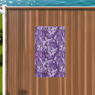 Purple Camouflage, Military, Army Outdoor Rug