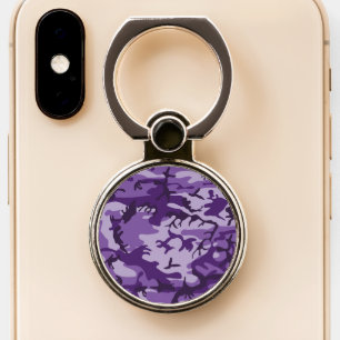 Purple Camouflage, Military, Army Phone Ring Stand