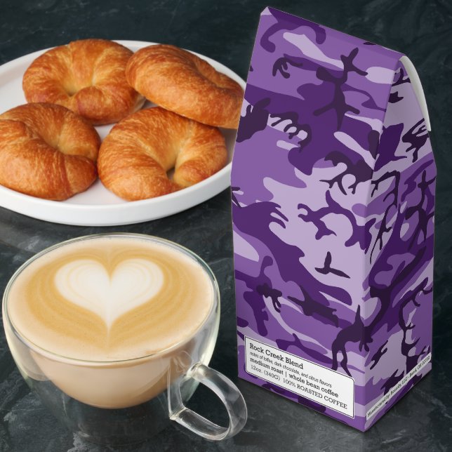 Purple Camouflage, Military, Army Roasted Coffee (Breakfast)