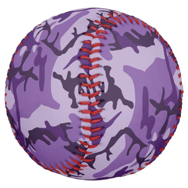 Purple Camouflage, Military, Army Softball (Angled)