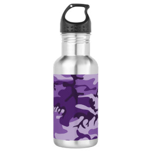 Purple Camouflage, Military, Army Stainless Steel Water Bottle