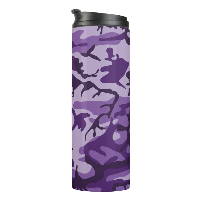 Purple Camouflage, Military, Army Thermal Tumbler (Rotated Right)