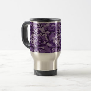 Purple Camouflage, Military, Army Travel Mug
