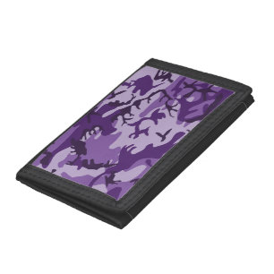 Purple Camouflage, Military, Army Trifold Wallet