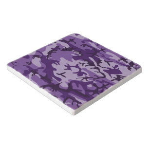 Purple Camouflage, Military, Army Trivet