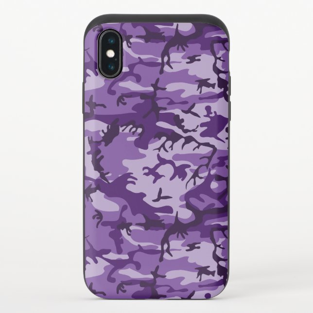 Purple Camouflage, Military, Army Uncommon iPhone Case (Back)