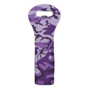 Purple Camouflage, Military, Army Wine Bag