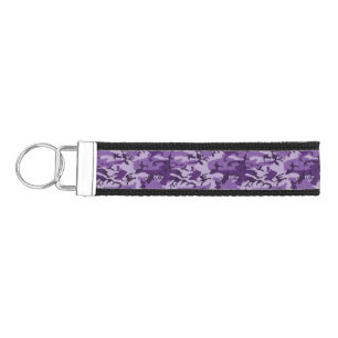 Purple Camouflage, Military, Army Wrist Keychain