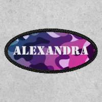 Purple Camouflage Military Camo Personalized Name