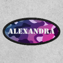 Purple Camouflage Military Camo Personalized Name Patch