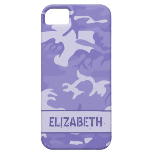 Purple Camouflage Monogram iPhone SE/5/5s Case