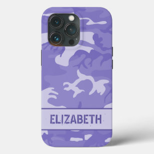 Purple Camouflage Monogram iPhone 13 Pro Case