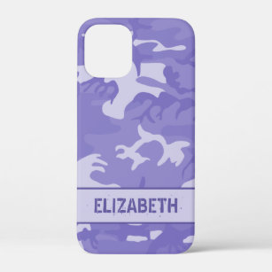 Purple Camouflage Monogram iPhone 12 Mini Case