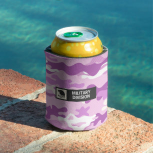 Purple Camouflage Pattern Beverage Insulator Can Cooler