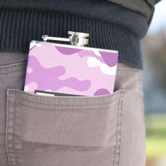 Purple Camouflage Pattern Flask (In Situ)